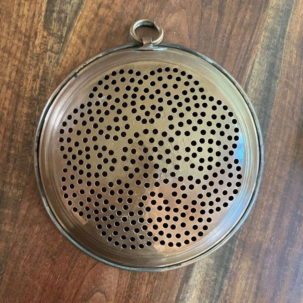 VTG Copper Colander Strainer French Country Cottagecore Wall Kitchen Decor